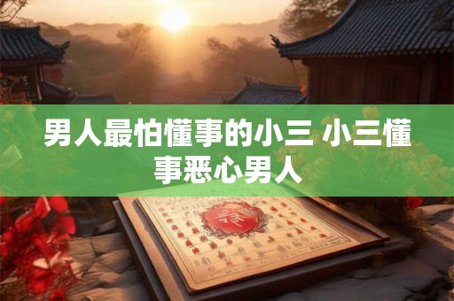男人最怕懂事的小三 小三懂事恶心男人 男人最怕懂事的小三 小三懂事恶心男人
