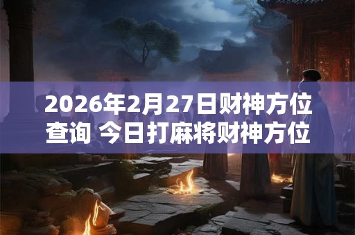2026年2月27日财神方位查询 今日打麻将财神方位一览表 2026年2月27日财神方位查询 今日打麻将财神方位一览表