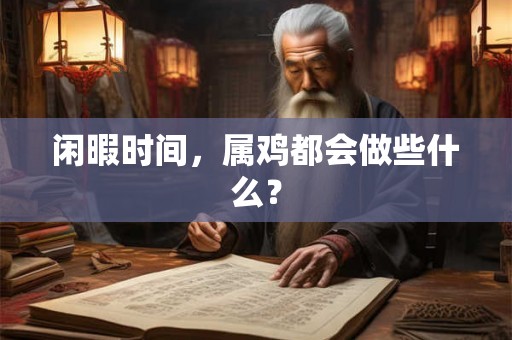 闲暇时间,属鸡都会做些什么? 闲暇时间,属鸡都会做些什么?