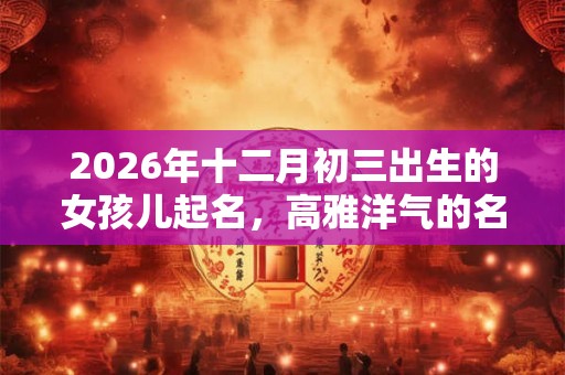 2026年十二月初三出生的女孩儿起名，高雅洋气的名字精选