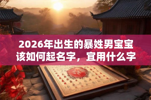 2026年出生的暴姓男宝宝该如何起名字，宜用什么字。