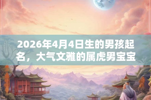 2026年4月4日生的男孩起名，大气文雅的属虎男宝宝名字