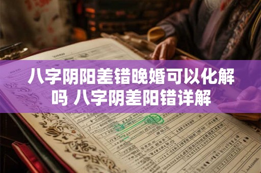 八字阴阳差错晚婚可以化解吗 八字阴差阳错详解