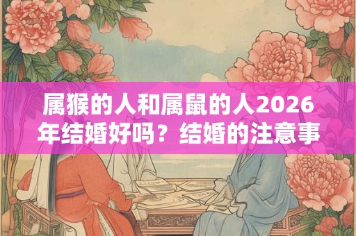 属猴的人和属鼠的人2026年结婚好吗？结婚的注意事项？