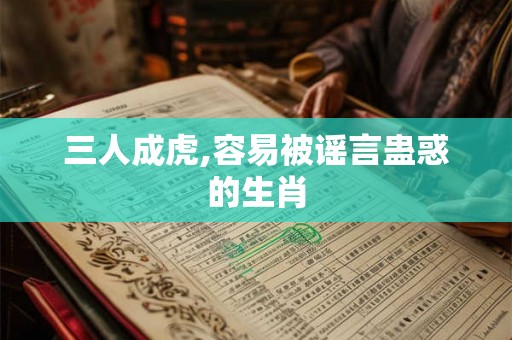 三人成虎,容易被谣言蛊惑的生肖