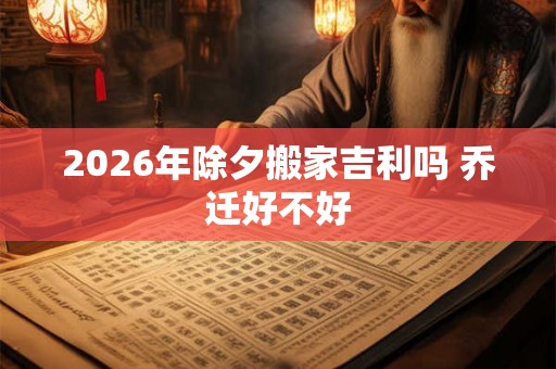 2026年除夕搬家吉利吗 乔迁好不好