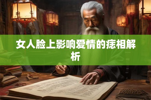女人脸上影响爱情的痣相解析