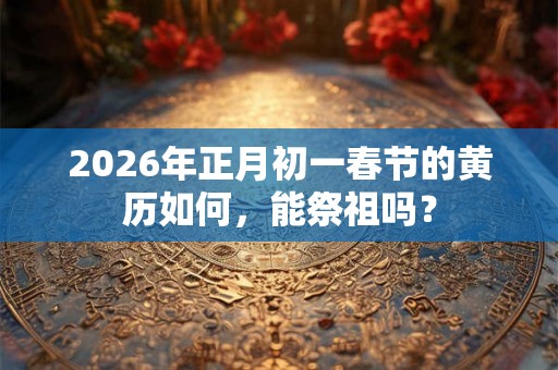 2026年正月初一春节的黄历如何，能祭祖吗？