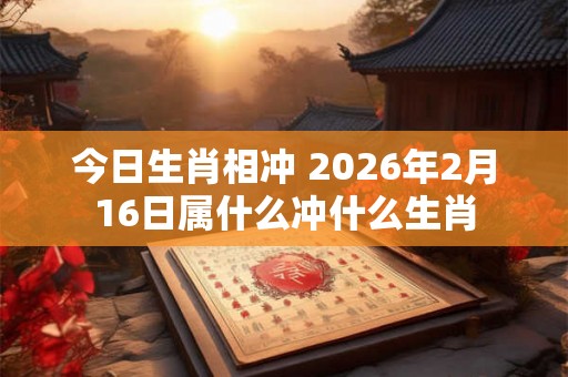 今日生肖相冲 2026年2月16日属什么冲什么生肖