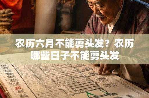 农历六月不能剪头发？农历哪些日子不能剪头发