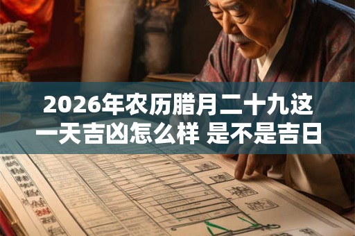 2026年农历腊月二十九这一天吉凶怎么样 是不是吉日