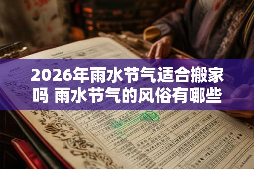 2026年雨水节气适合搬家吗 雨水节气的风俗有哪些