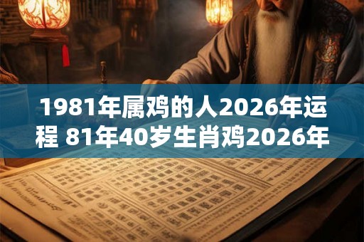 1981年属鸡的人2026年运程 81年40岁生肖鸡2026年运势