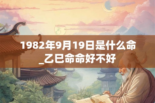 1982年9月19日是什么命_乙巳命命好不好