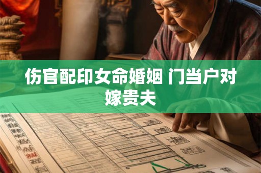 伤官配印女命婚姻 门当户对嫁贵夫