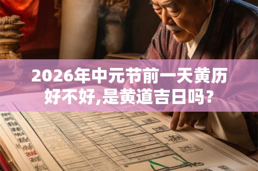 2026年中元节前一天黄历好不好,是黄道吉日吗？