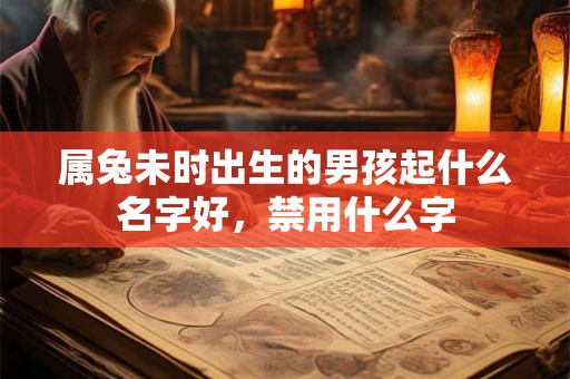 属兔未时出生的男孩起什么名字好,禁用什么字 属兔未时出生的男孩起什么名字好,禁用什么字