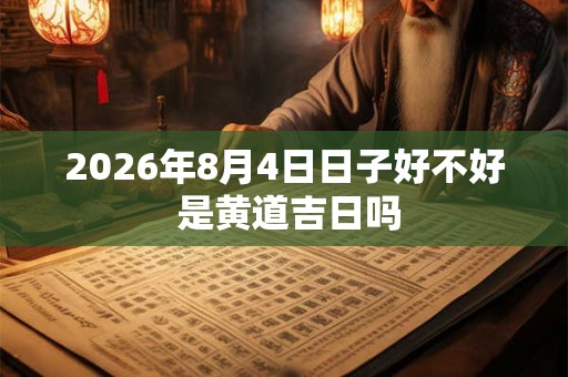 2026年8月4日日子好不好 是黄道吉日吗