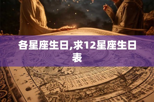 各星座生日,求12星座生日表 各星座生日,求12星座生日表