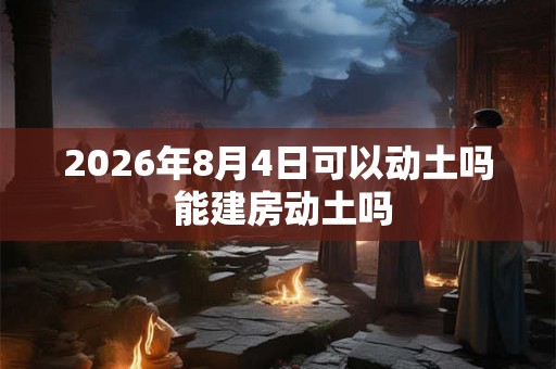 2026年8月4日可以动土吗 能建房动土吗 2026年8月4日可以动土吗 能建房动土吗