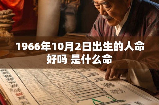 1966年10月2日出生的人命好吗 是什么命