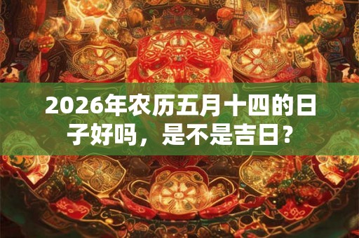 2026年农历五月十四的日子好吗，是不是吉日？