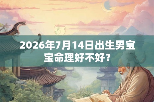 2026年7月14日出生男宝宝命理好不好？