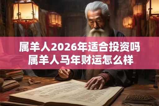 属羊人2026年适合投资吗 属羊人马年财运怎么样