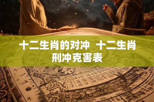 十二生肖的对冲  十二生肖刑冲克害表