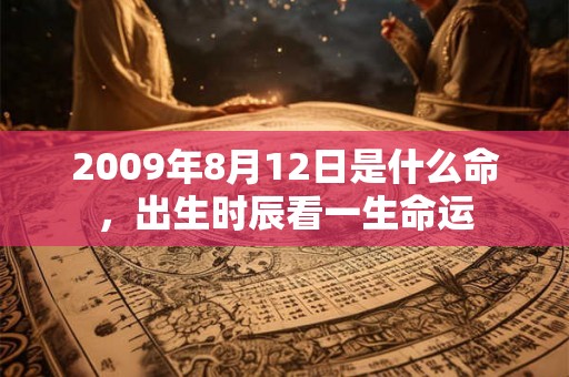 2009年8月12日是什么命，出生时辰看一生命运