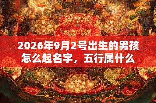 2026年9月2号出生的男孩怎么起名字，五行属什么