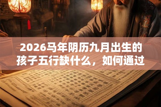 2026马年阴历九月出生的孩子五行缺什么，如何通过取名补