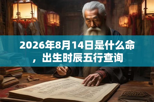 2026年8月14日是什么命，出生时辰五行查询