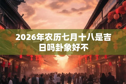 2026年农历七月十八是吉日吗卦象好不