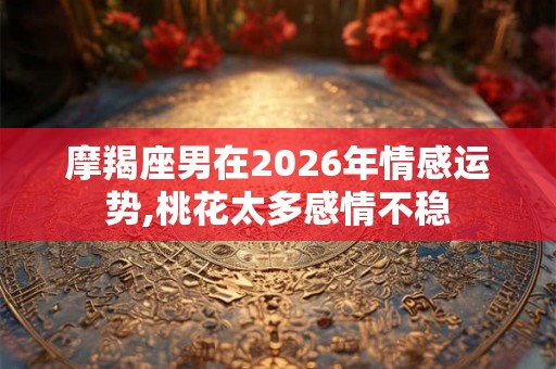 摩羯座男在2026年情感运势,桃花太多感情不稳