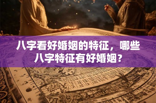 八字看好婚姻的特征，哪些八字特征有好婚姻？