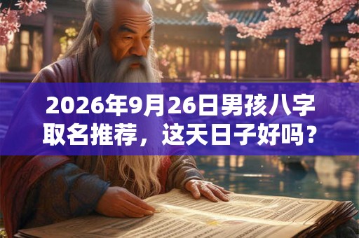 2026年9月26日男孩八字取名推荐，这天日子好吗？