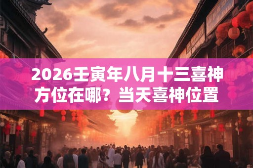 2026壬寅年八月十三喜神方位在哪？当天喜神位置