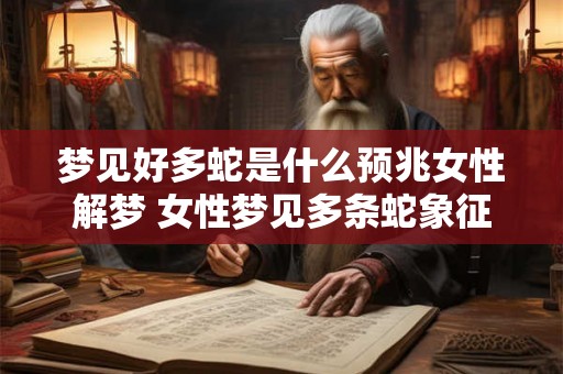 梦见好多蛇是什么预兆女性解梦 女性梦见多条蛇象征什么