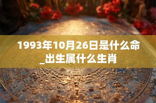 1993年10月26日是什么命_出生属什么生肖