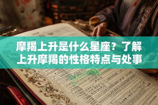 摩羯上升是什么星座？了解上升摩羯的性格特点与处事哲学