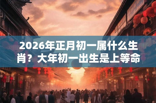 2026年正月初一属什么生肖?大年初一出生是上等命吗 2026年正月初一属什么生肖?大年初一出生是上等命吗