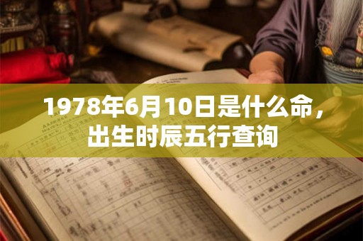1978年6月10日是什么命,出生时辰五行查询 1978年6月10日是什么命,出生时辰五行查询