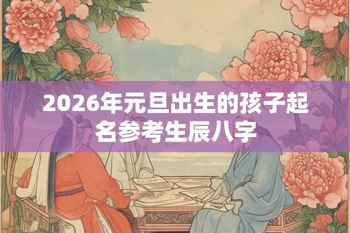 2026年元旦出生的孩子起名参考生辰八字