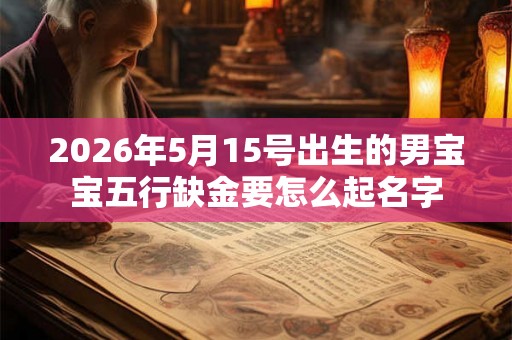 2026年5月15号出生的男宝宝五行缺金要怎么起名字