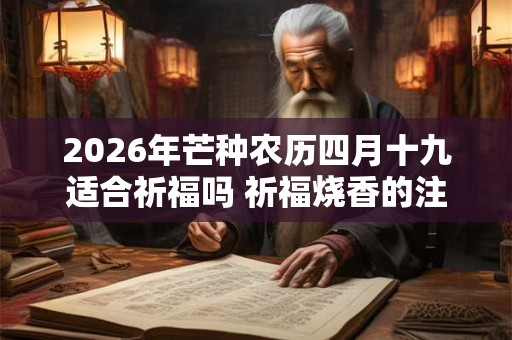 2026年芒种农历四月十九适合祈福吗 祈福烧香的注意事项