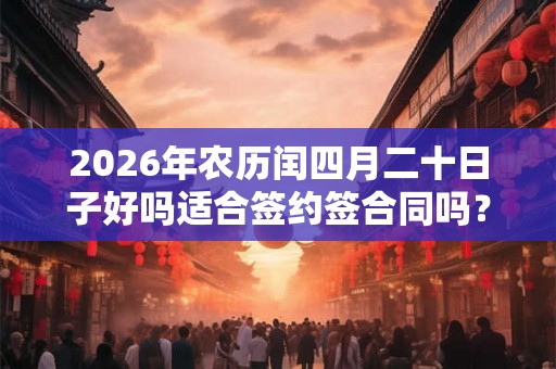 2026年农历闰四月二十日子好吗适合签约签合同吗？