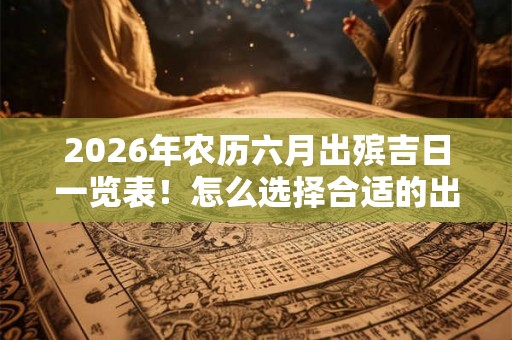 2026年农历六月出殡吉日一览表！怎么选择合适的出殡吉日？