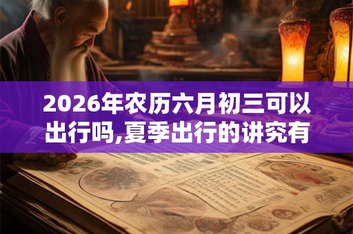 2026年农历六月初三可以出行吗,夏季出行的讲究有什么? 2026年农历六月初三可以出行吗,夏季出行的讲究有什么?