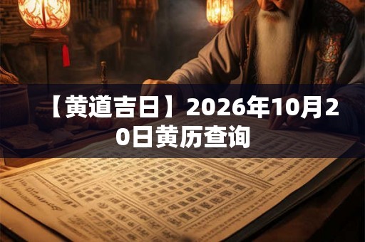 【黄道吉日】2026年10月20日黄历查询 【黄道吉日】2026年10月20日黄历查询